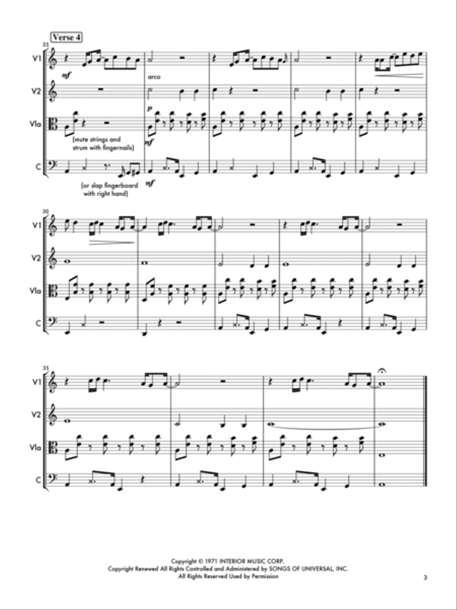 Ain't No Sunshine Ain't No Sunshine String Quartet scores gallery preview page 3