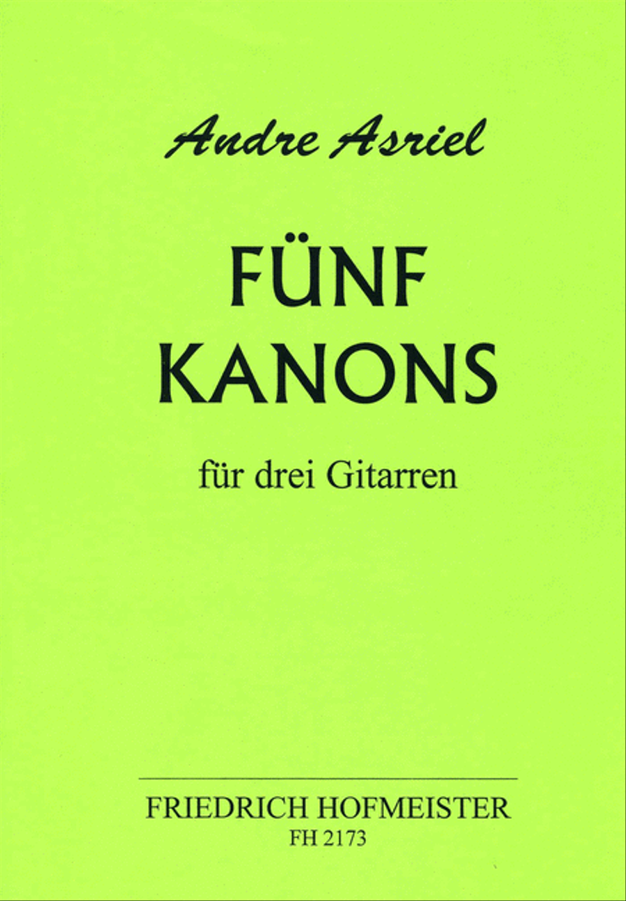 Fünf Kanons Guitar scores gallery preview page 1
