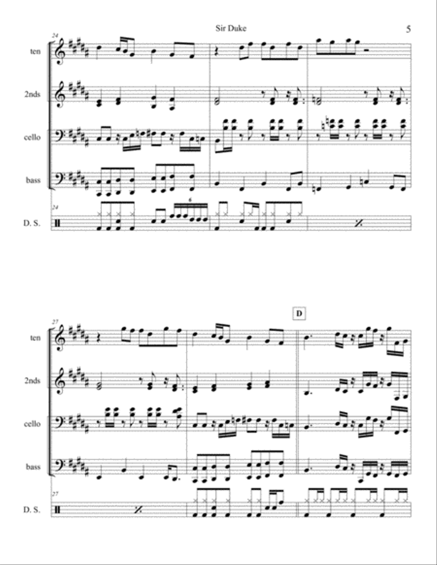 Sir Duke Sir Duke Percussion Ensemble scores gallery preview page 5