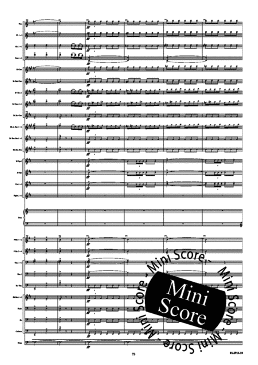 Piano Concerto opus 16 A Minor Concert Band scores gallery preview page 76