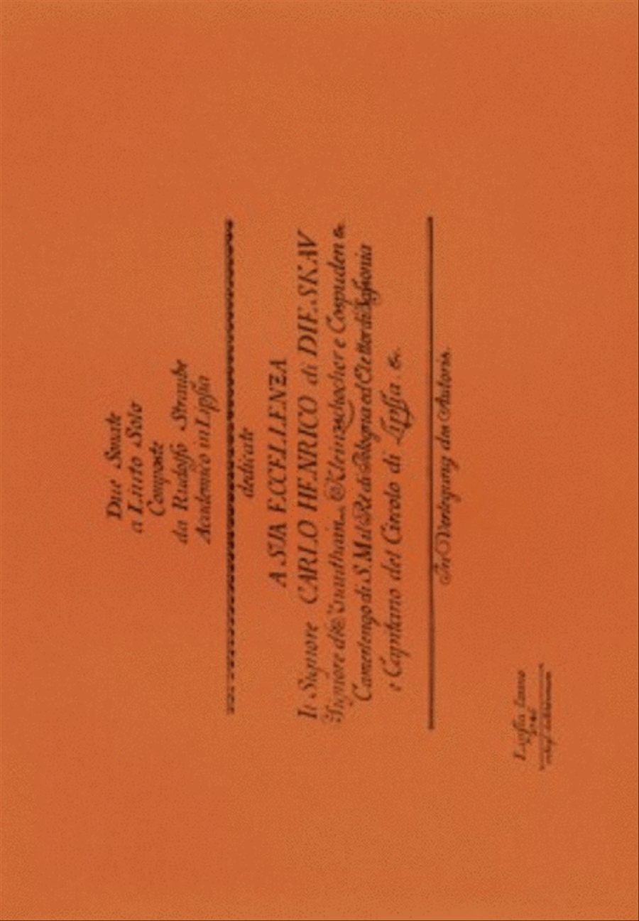 Due Sonate a Liuto solo Lute scores gallery preview page 1