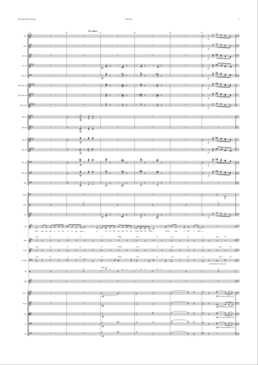 (everybody's Waitin' For) The Man With The Bag Full Orchestra scores gallery preview page 5