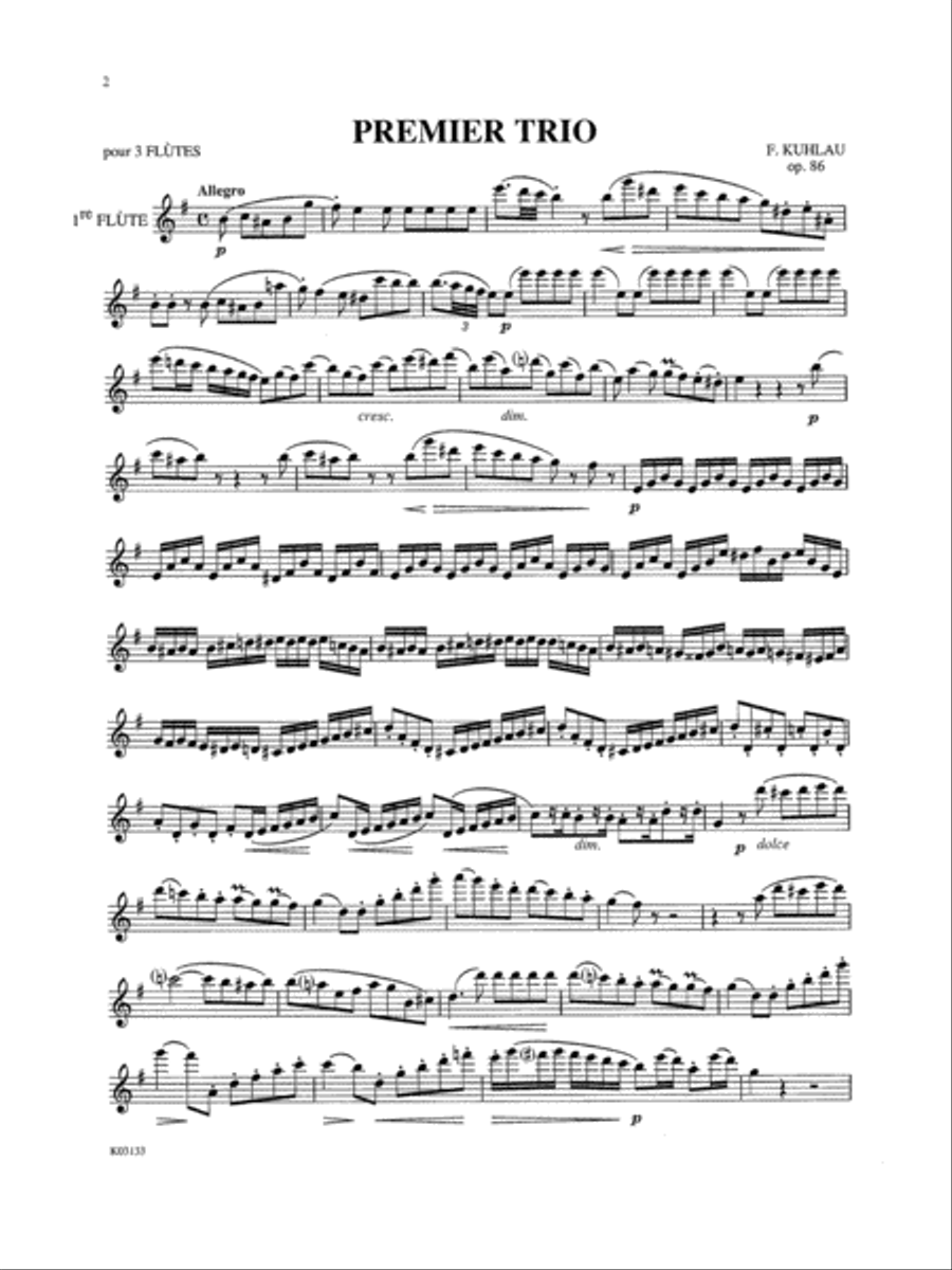 Three Grand Trios, Op. 86, Volume 1