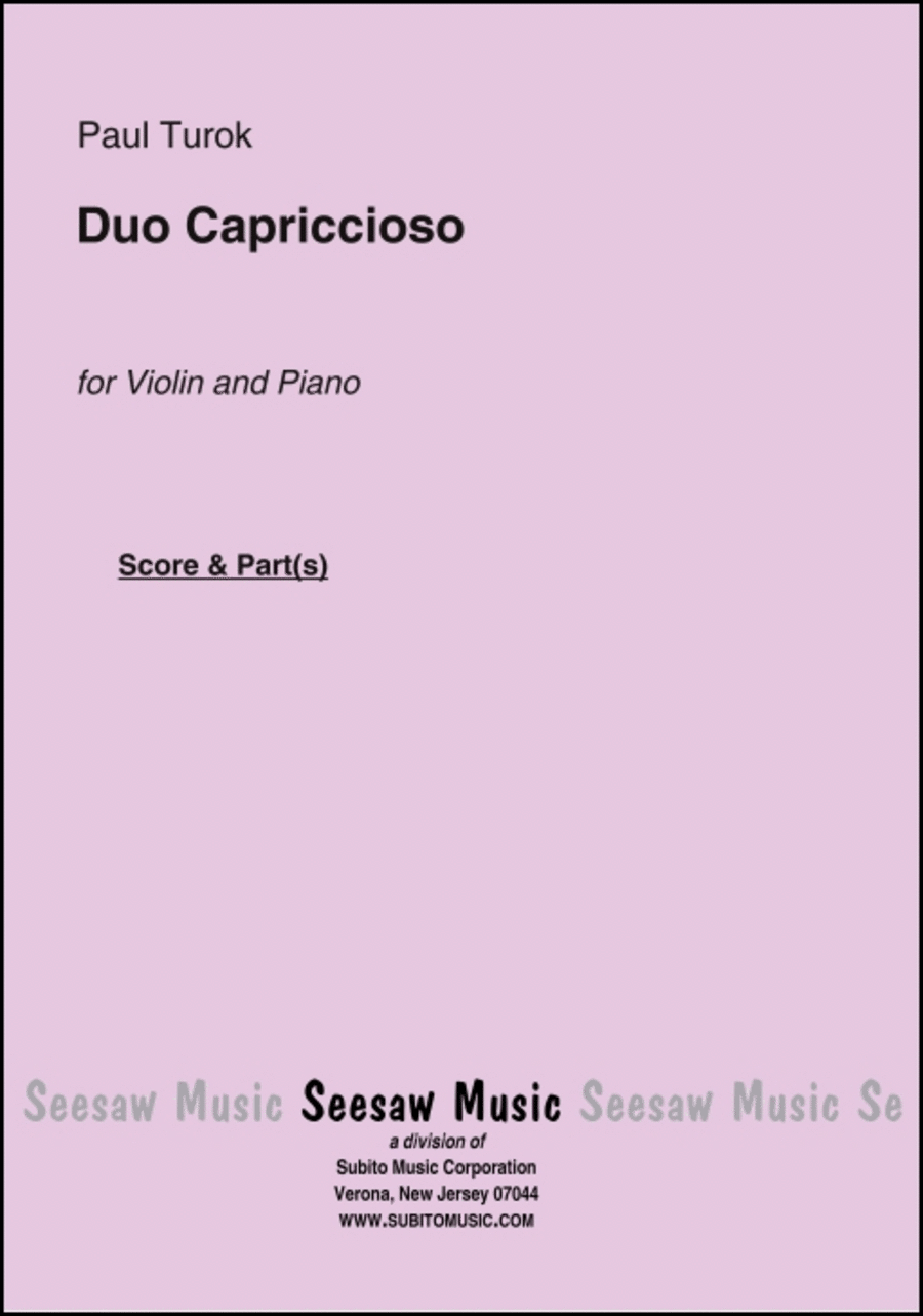 Duo Capriccioso Violin Solo scores gallery preview page 1