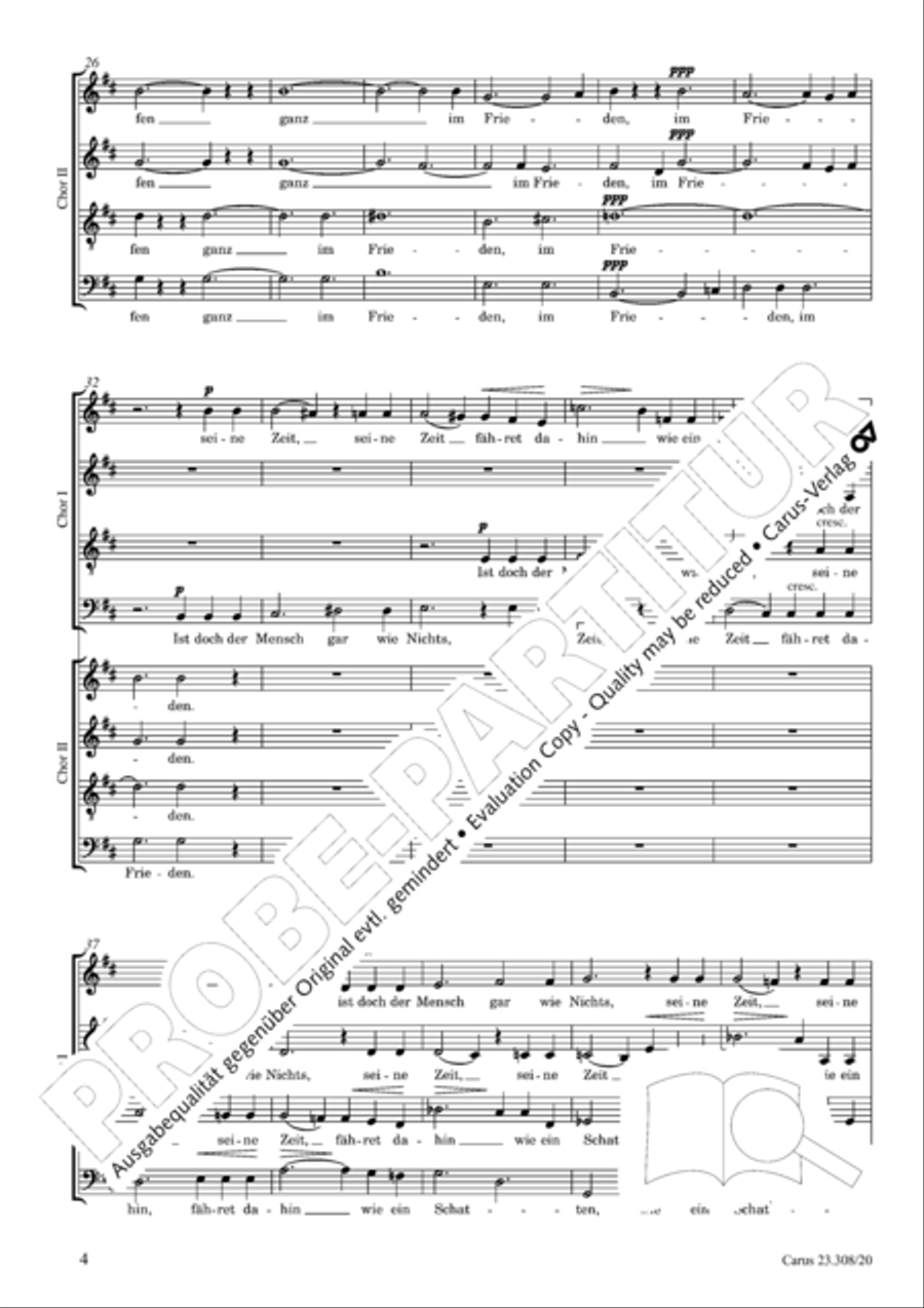 Ist doch der Mensch gar wie Nichts 4-Part scores gallery preview page 5