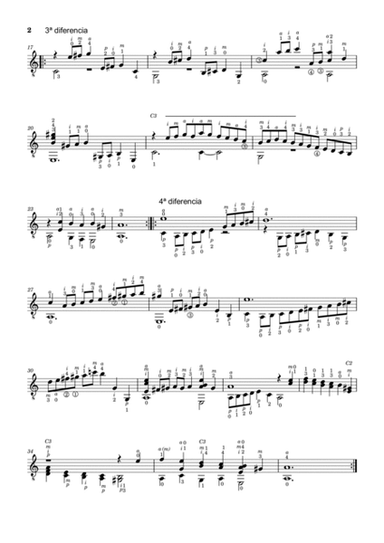 Luys de Narváez - Siete Diferencias Sobre "Guárdame las Vacas". Arrangement for Classical Guitar. image number null