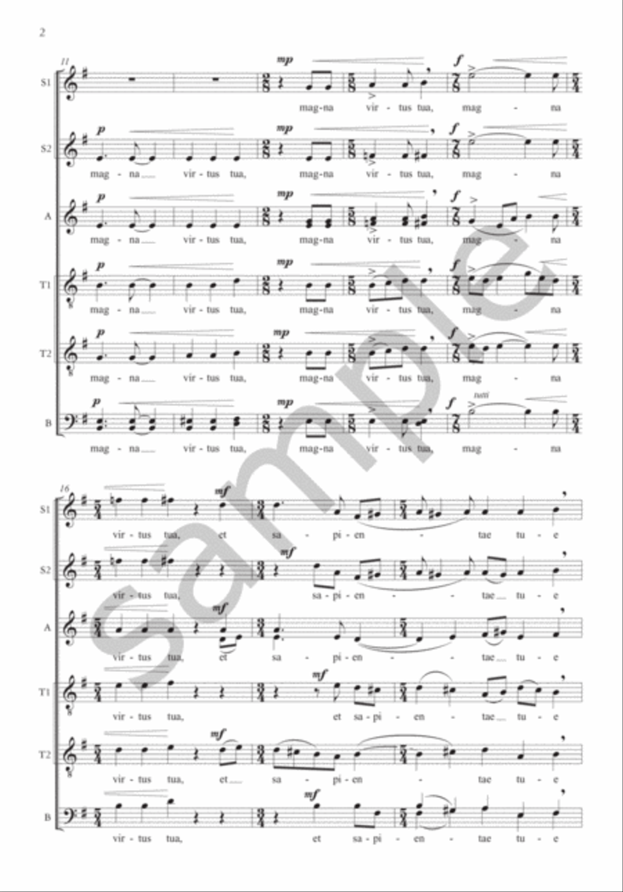 Canti Augustini (Saint Augustine Songs) for SSAATTBB Choir SSAATTBB scores gallery preview page 7