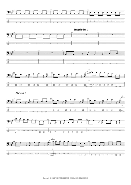 Reptilia Tab by The Strokes (Guitar Pro) - Full Score
