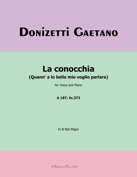 La conocchia, by Donizetti, in B flat Major