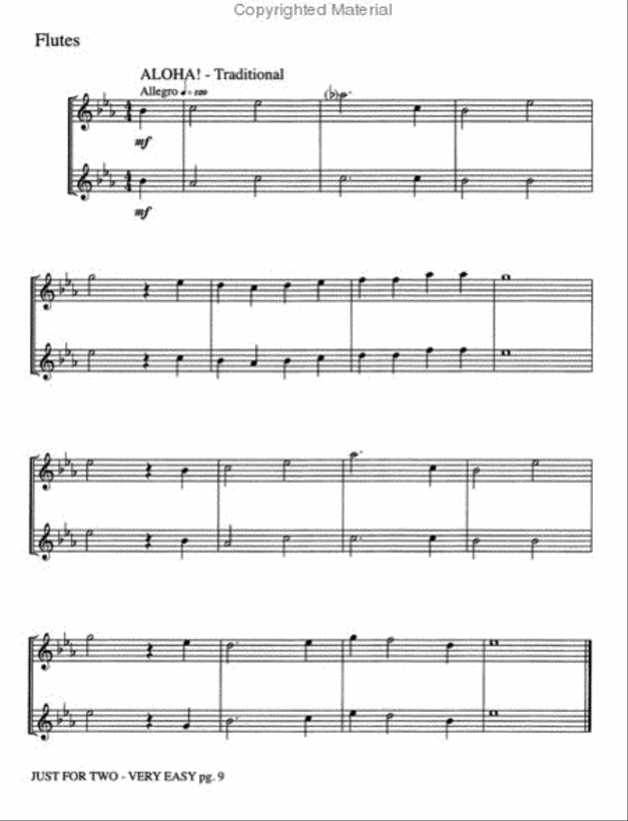 Just for Two Very Easy Just for Two Very Easy Flute Duet scores gallery preview page 3