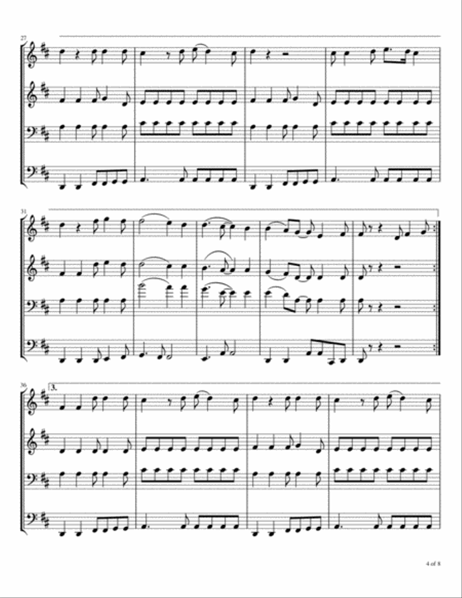 Turn! Turn! Turn! (to Everything There Is A Season) Brass Ensemble scores gallery preview page 5