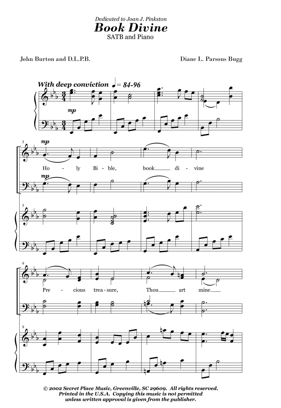 Book Divine 4-Part scores gallery preview page 1