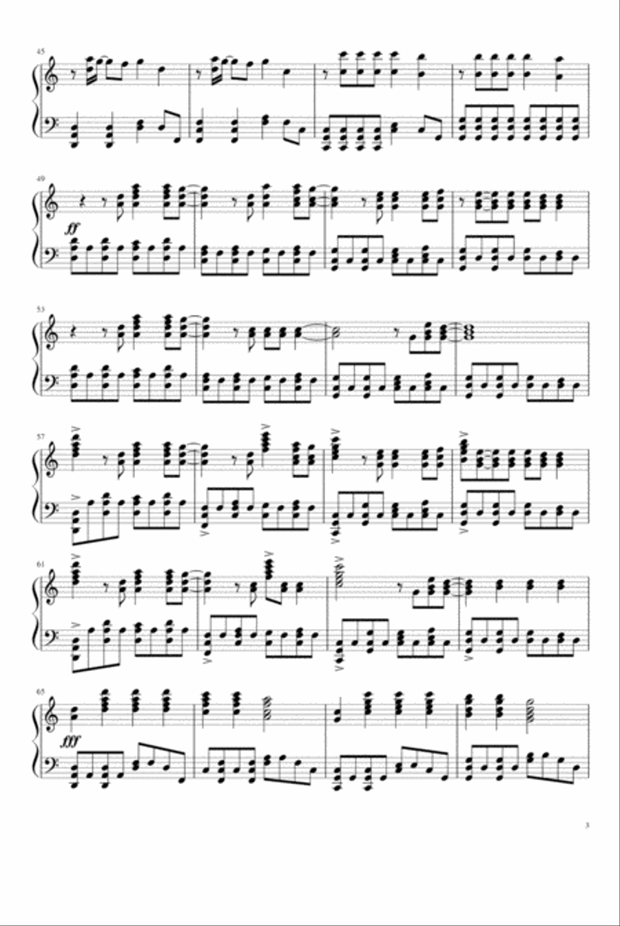 Radioactive Radioactive Piano Solo scores gallery preview page 3