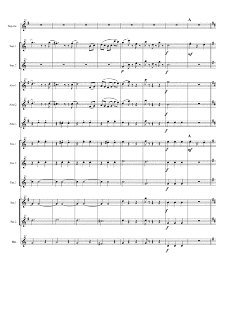 Voices Of Spring for Saxophone Ensemble Woodwind Ensemble scores gallery preview page 5