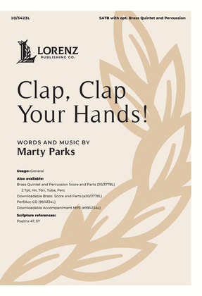 Book cover for Clap, Clap Your Hands! - Brass Quintet Score and Parts