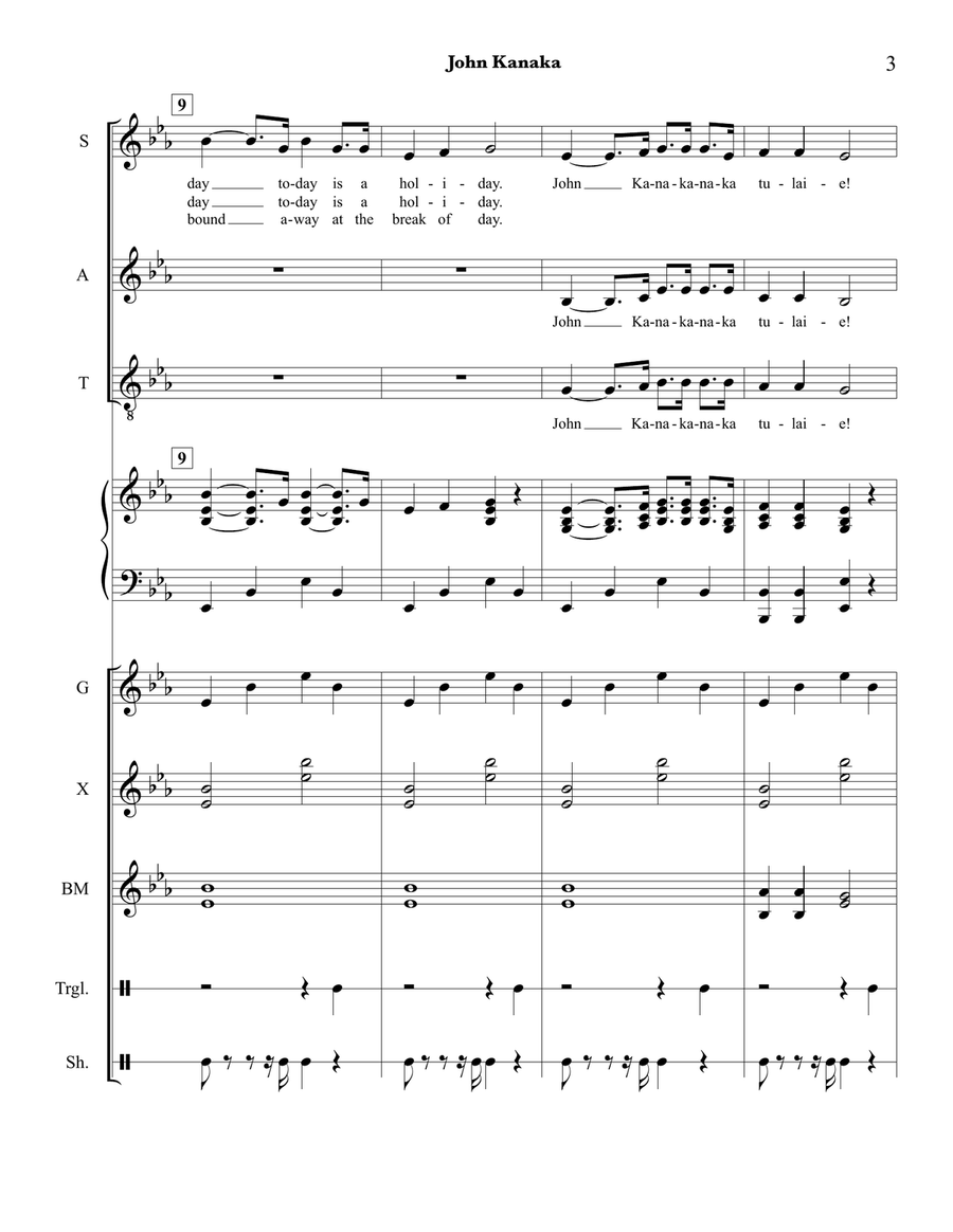 John Kanaka Piano, Vocal scores gallery preview page 3