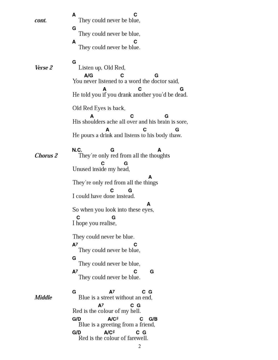 Old Red Eyes Is Back Acoustic Guitar scores gallery preview page 2