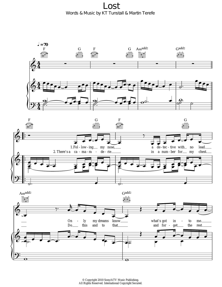 Lost Acoustic Guitar scores gallery preview page 1
