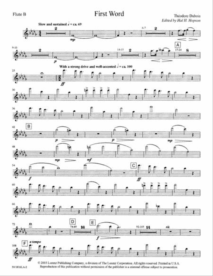 The Seven Last Words of Christ - Flute B Choir scores gallery preview page 3