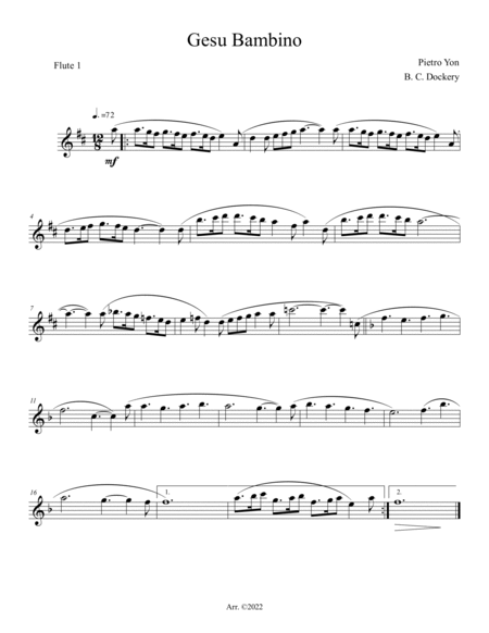 Gesu Bambino (Flute Duet with Piano Accompaniment) image number null