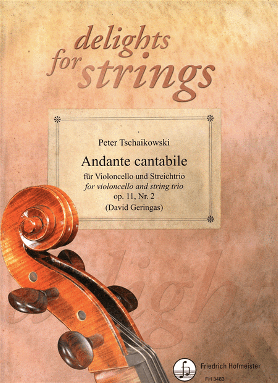 Andante cantabile, op. 11, Nr. 2 String Trio scores gallery preview page 1