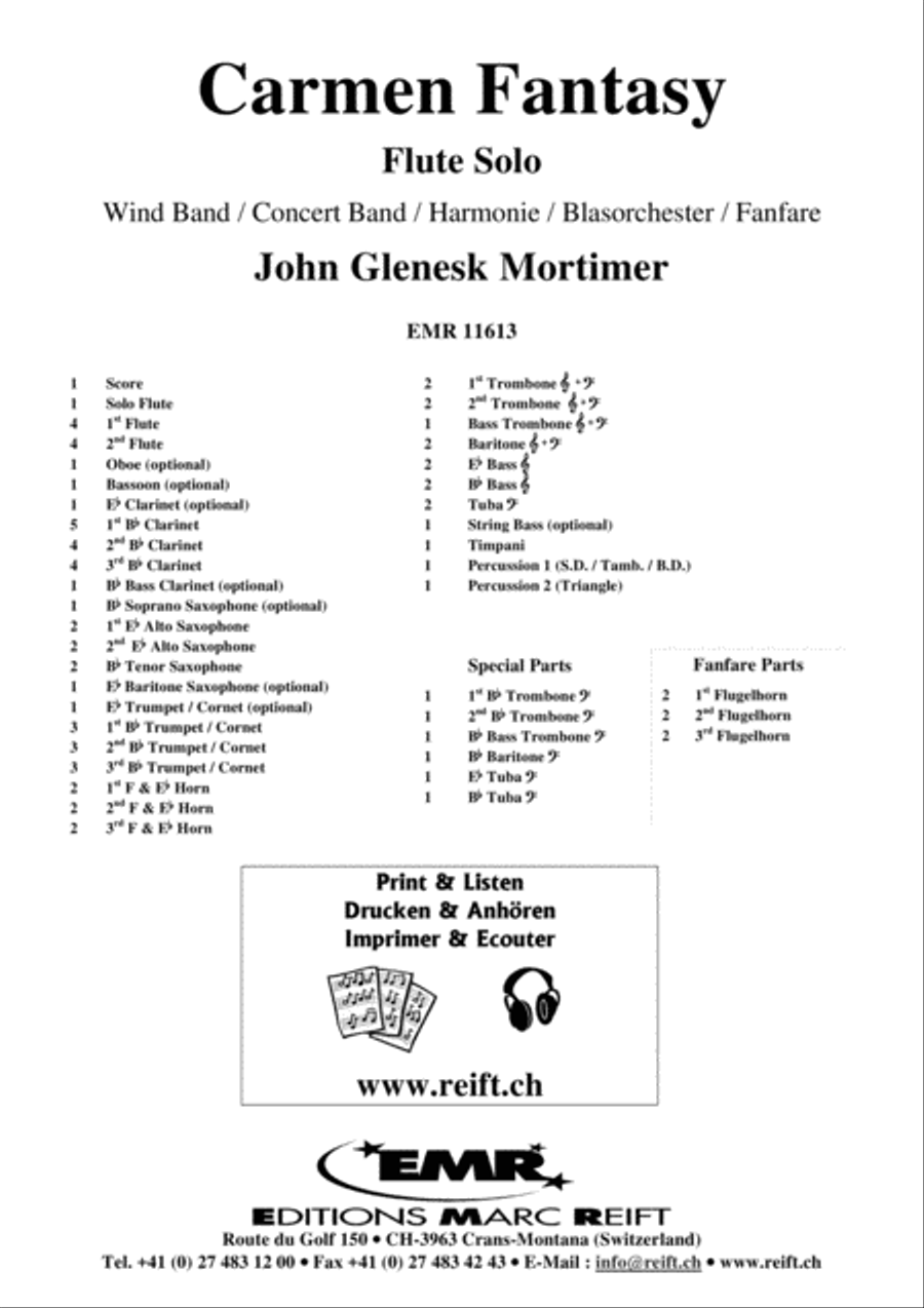 Carmen Fantasy Concert Band scores gallery preview page 2
