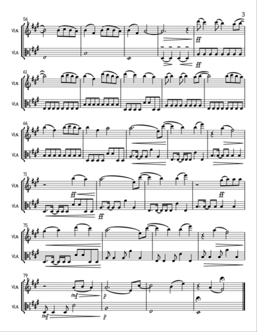 Wildest Dreams String Duet scores gallery preview page 3