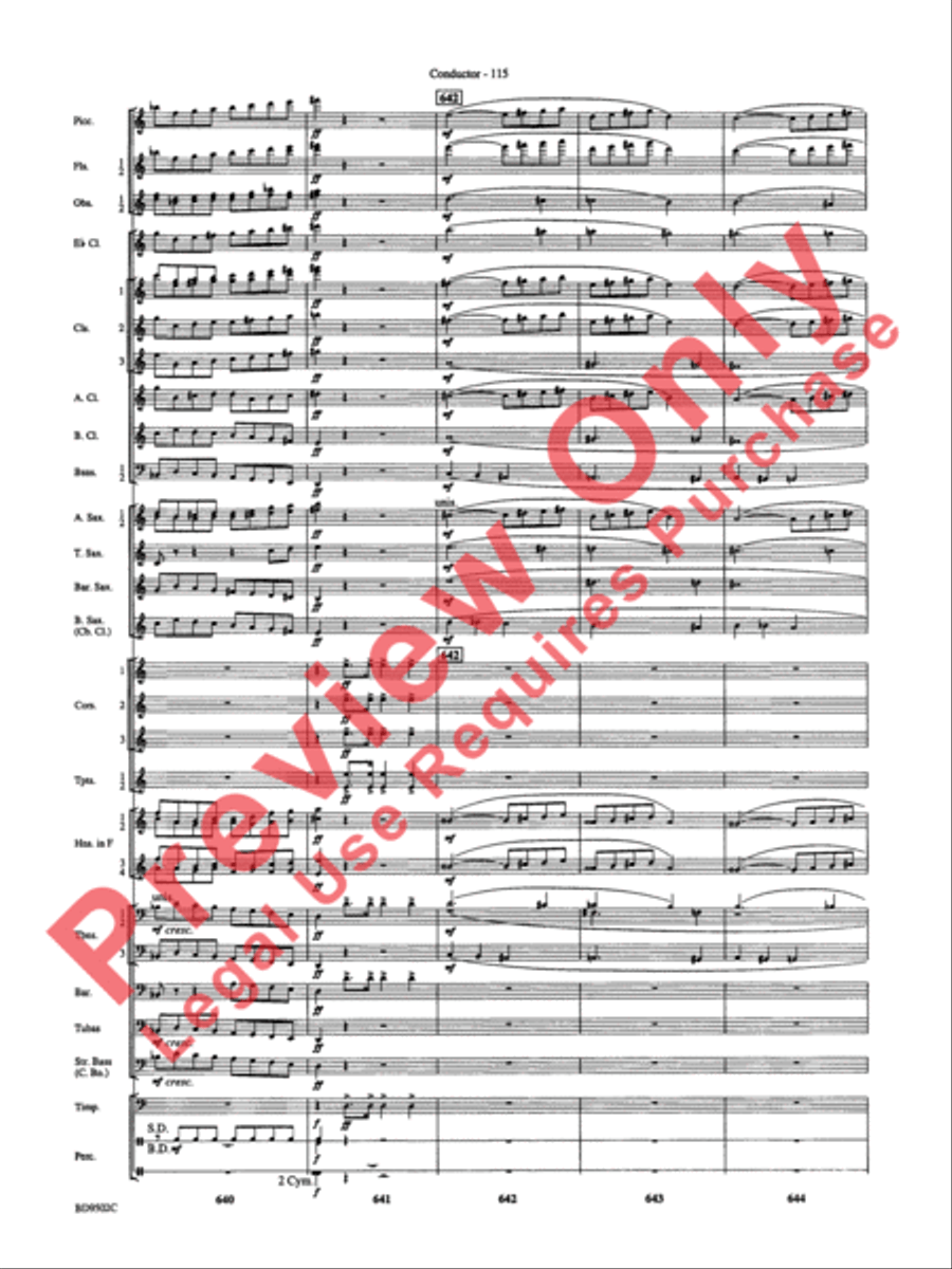 Symphony No. 3 for Band Concert Band scores gallery preview page 118