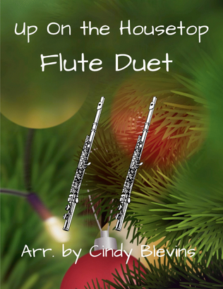 Book cover for Up On the Housetop, for Flute Duet