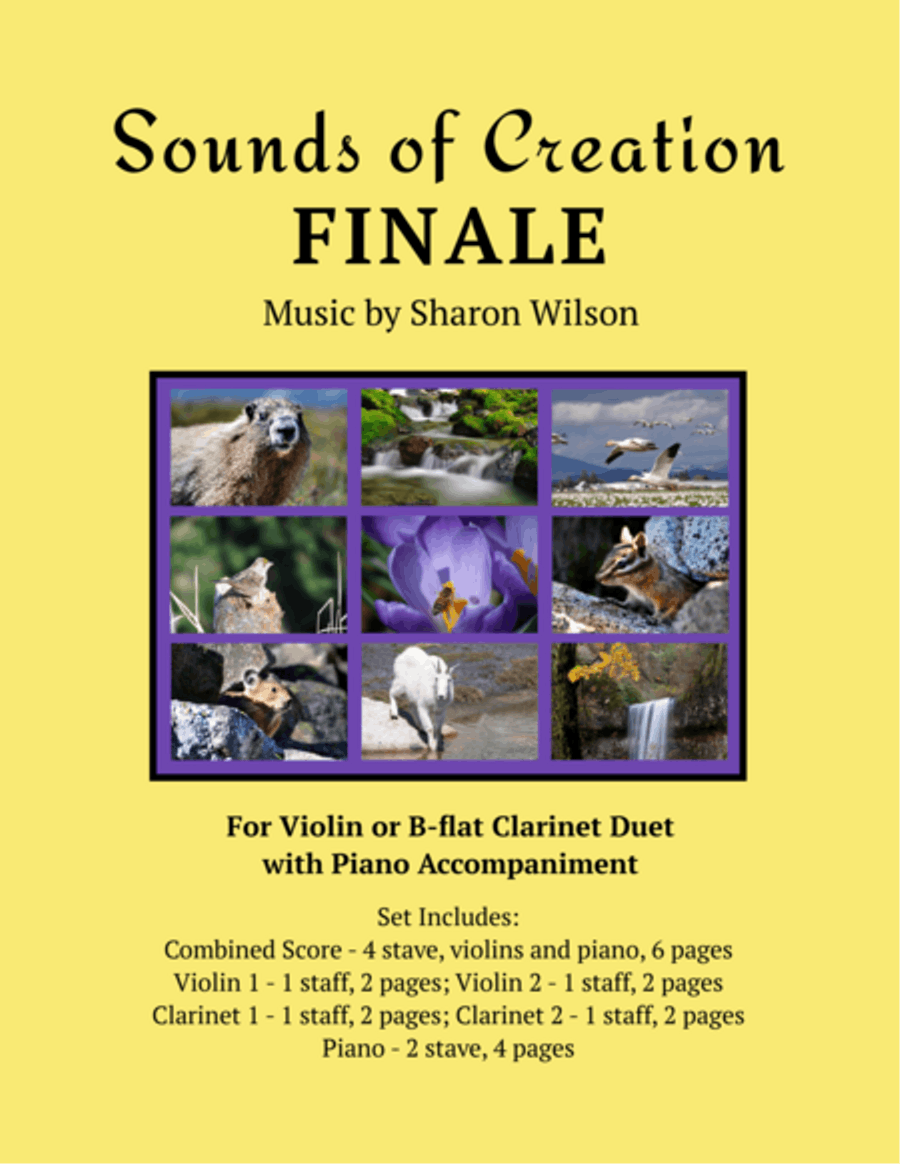 Sounds of Creation: Finale (Violin and/or B-flat Clarinet Duet with Piano Accompaniment) image number null