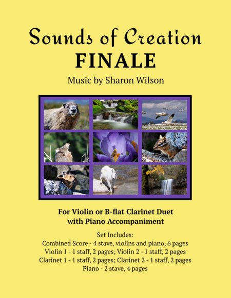 Sounds of Creation: Finale (Violin and/or B-flat Clarinet Duet with Piano Accompaniment) image number null