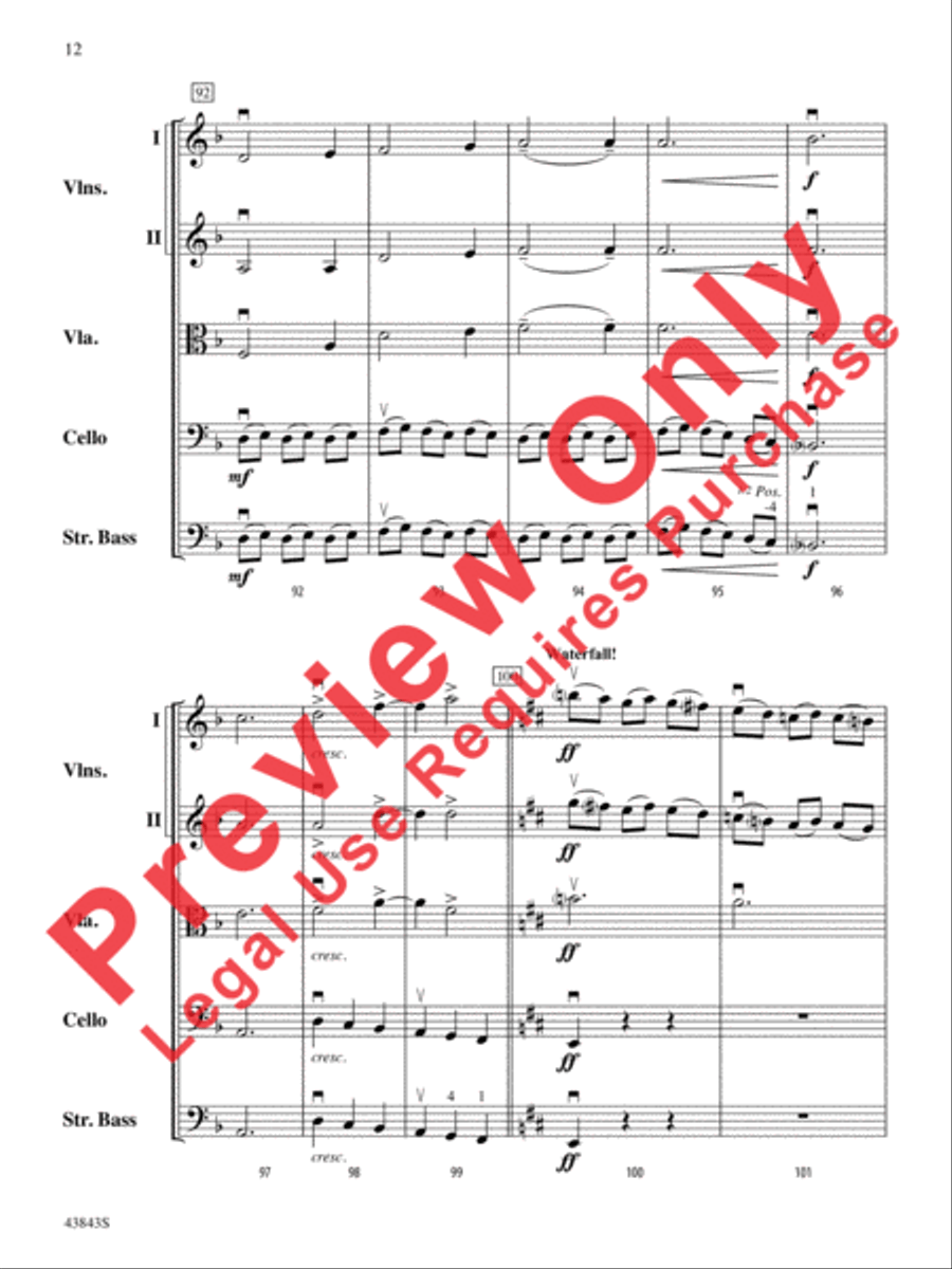 A River Rhapsody String Orchestra scores gallery preview page 13