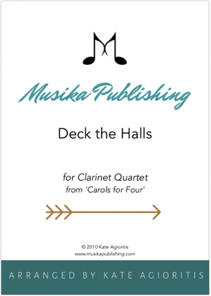 Book cover for Deck the Halls - Clarinet Quartet