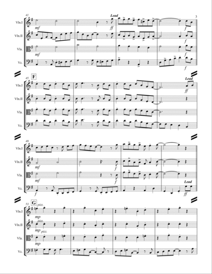 A Marshmallow World String Quartet scores gallery preview page 4