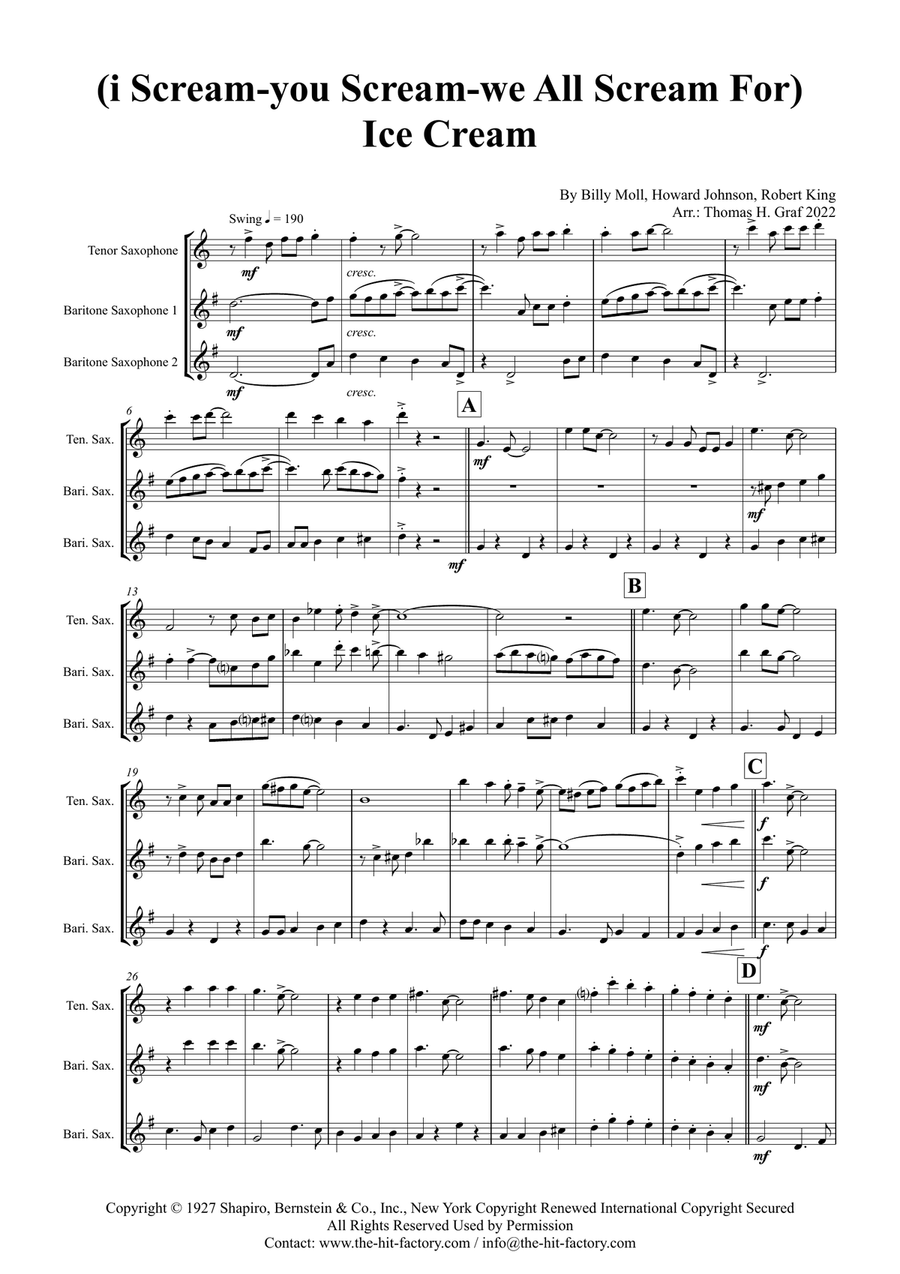 (i Scream-you Scream-we All Scream For) Ice Cream by Thomas Graf Woodwind Trio - Digital Sheet Music