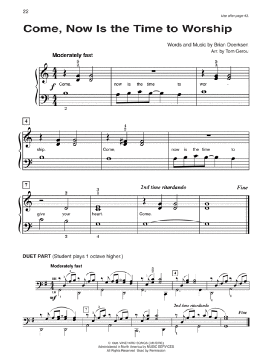 Alfred's Basic Piano Course Praise Hits, Level 1B Piano Method scores gallery preview page 5