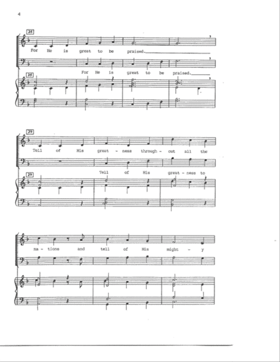 A New Psalm of Praise 4-Part scores gallery preview page 4
