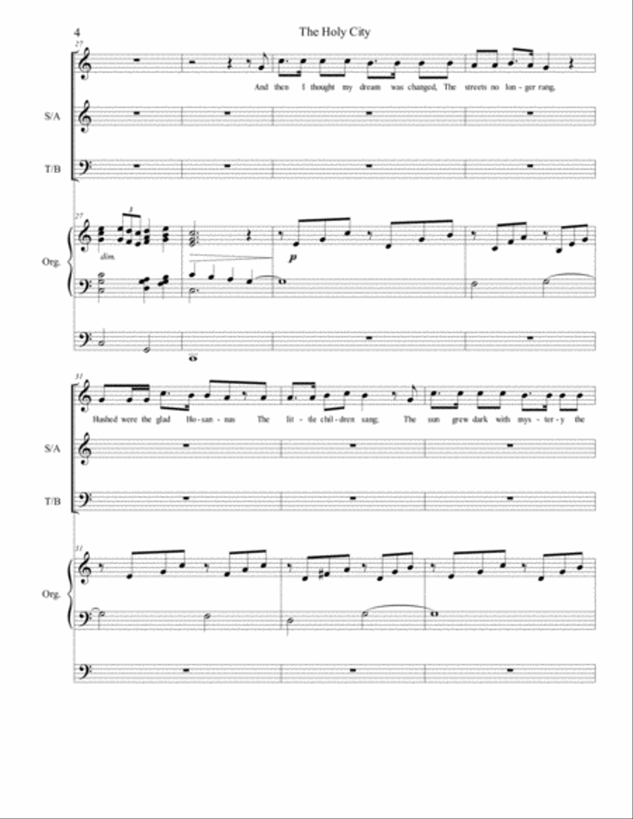The Holy City The Holy City 4-Part scores gallery preview page 6