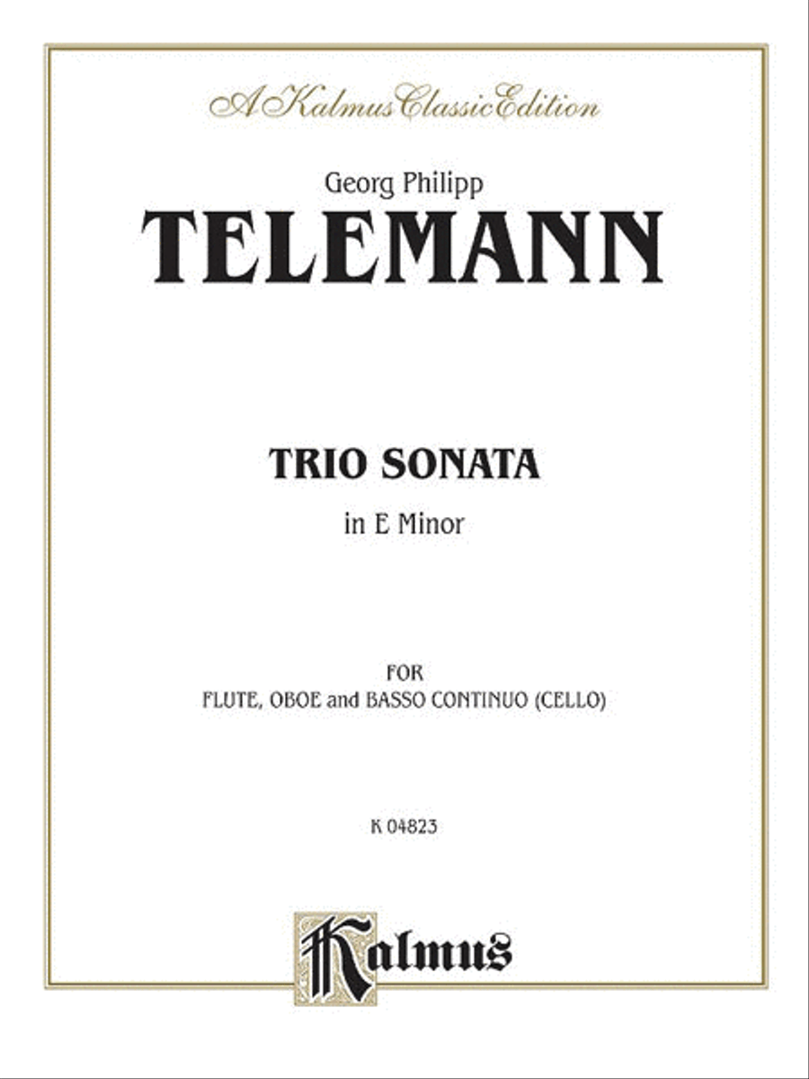 Trio Sonata in E Minor Small Ensemble scores gallery preview page 1