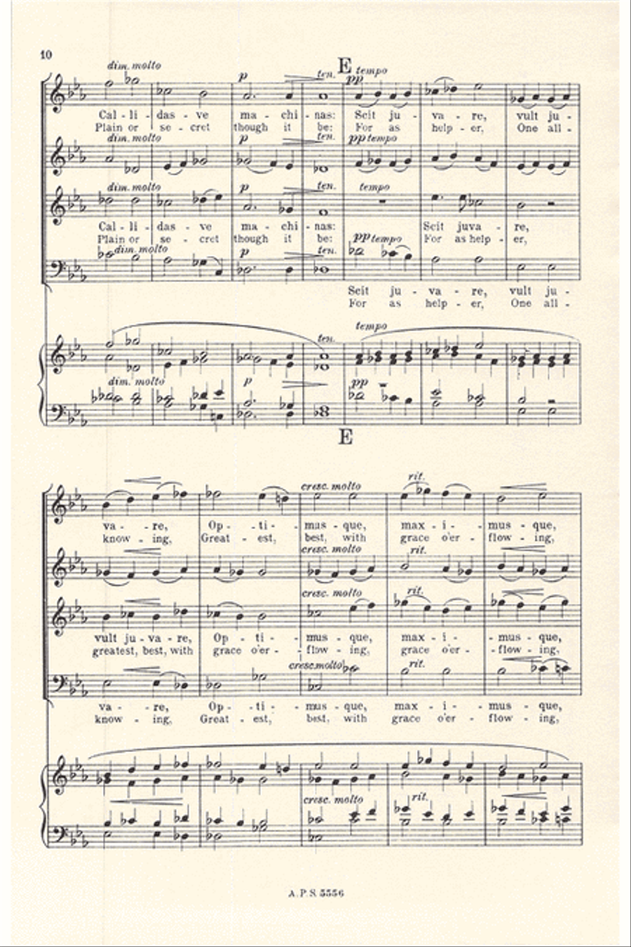 Vita Nostra Plena Bellis (Mortal Life Is Full of Battle) Divisi scores gallery preview page 10