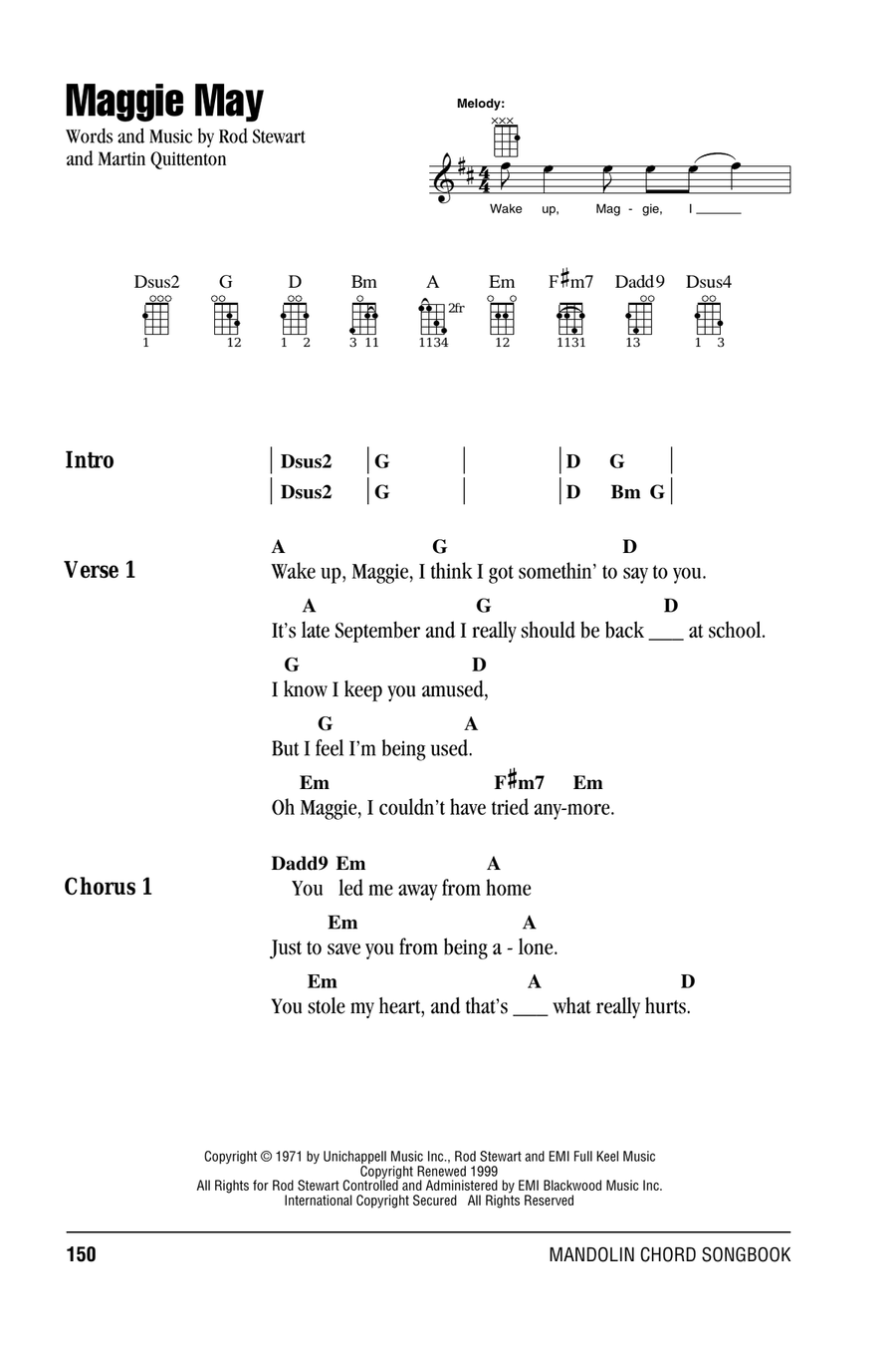 Maggie May Mandolin scores gallery preview page 1