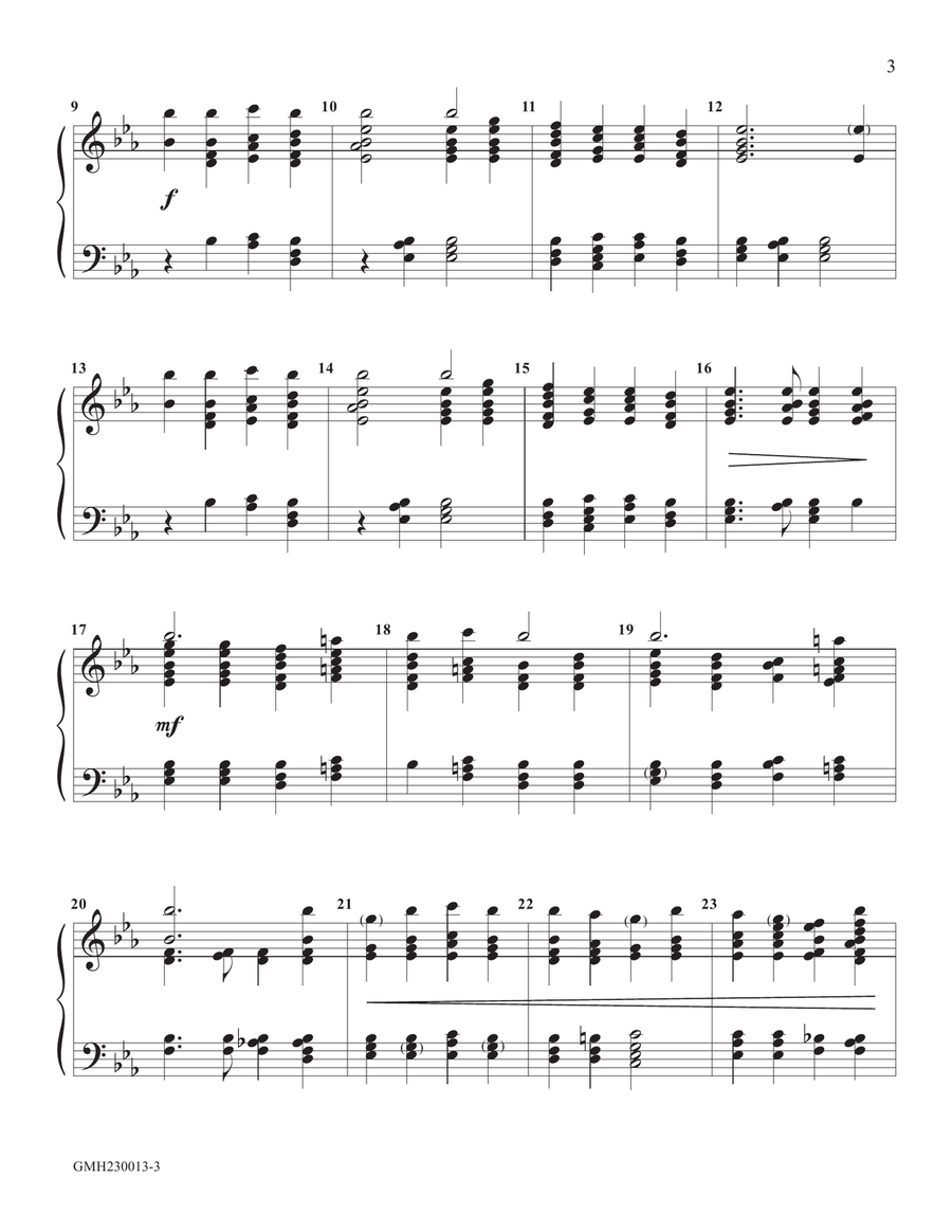 All Glory, Laud, and Honor (for 2-3 octave handbell ensemble) (site license) 3-Octaves scores gallery preview page 3