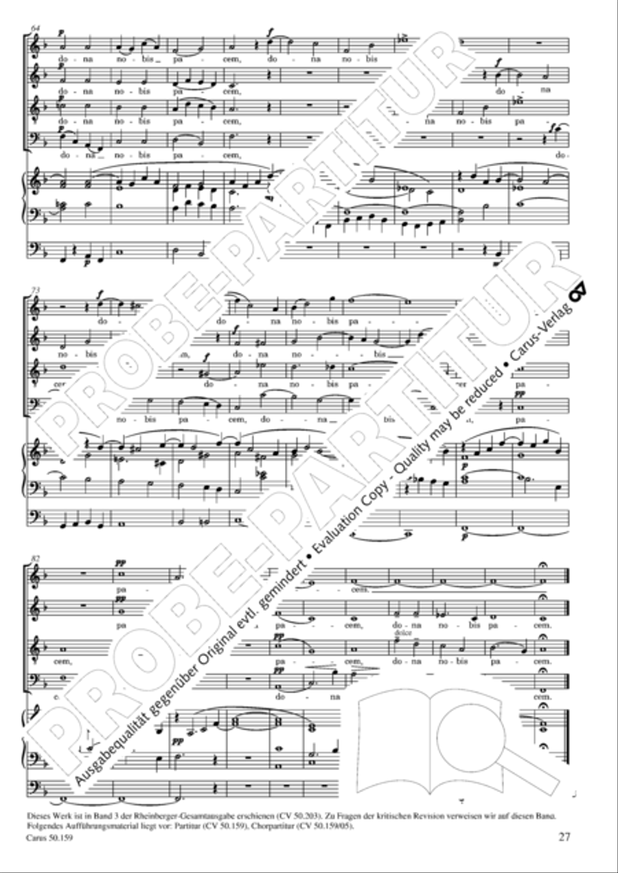 Mass in F Minor (Missa in f) 4-Part scores gallery preview page 28