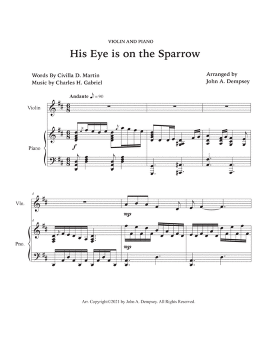 His Eye is on the Sparrow (Violin and Piano) image number null