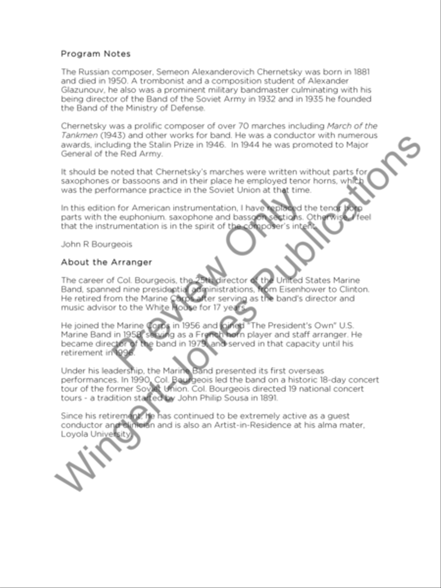 March of the Tankmen Concert Band scores gallery preview page 3