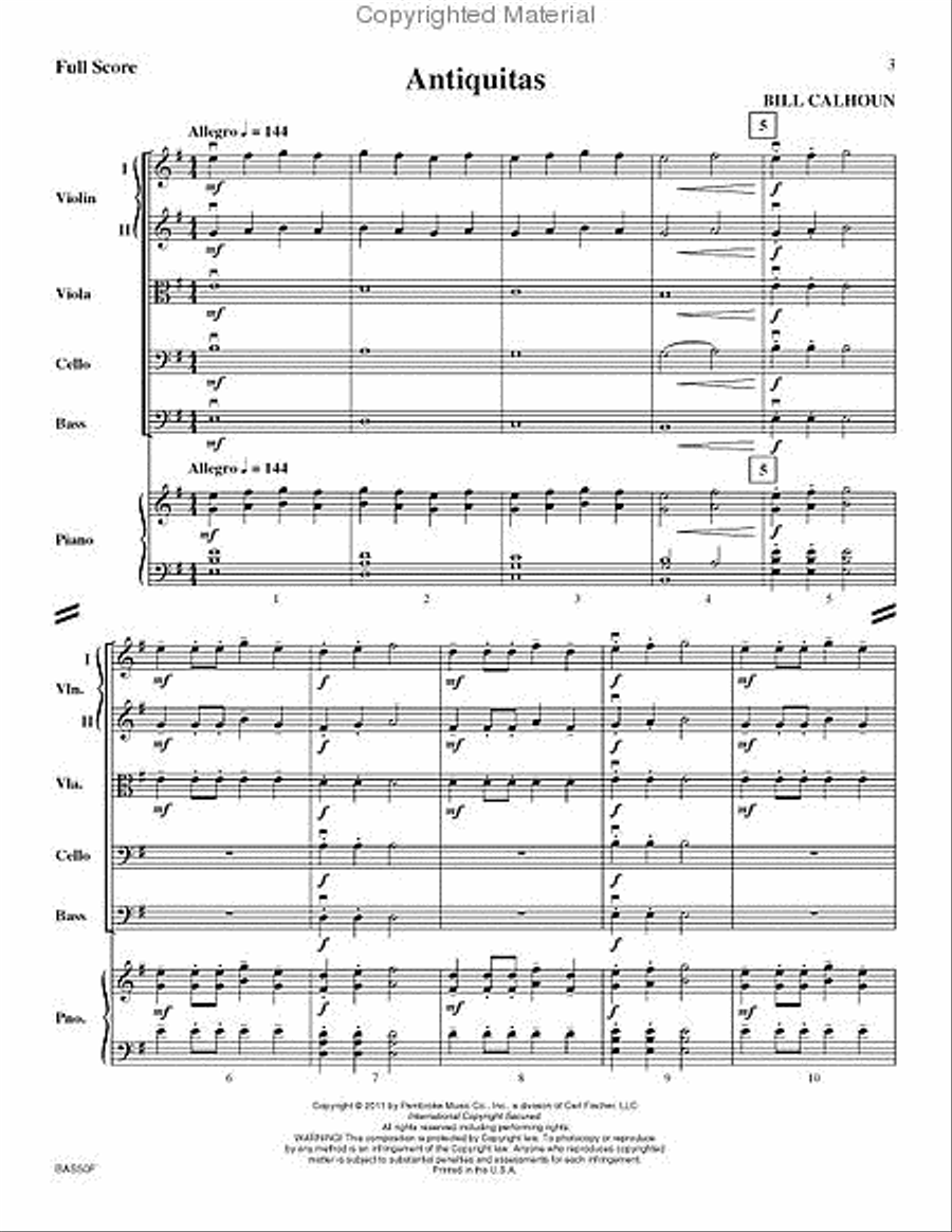Antiquitas String Orchestra scores gallery preview page 2