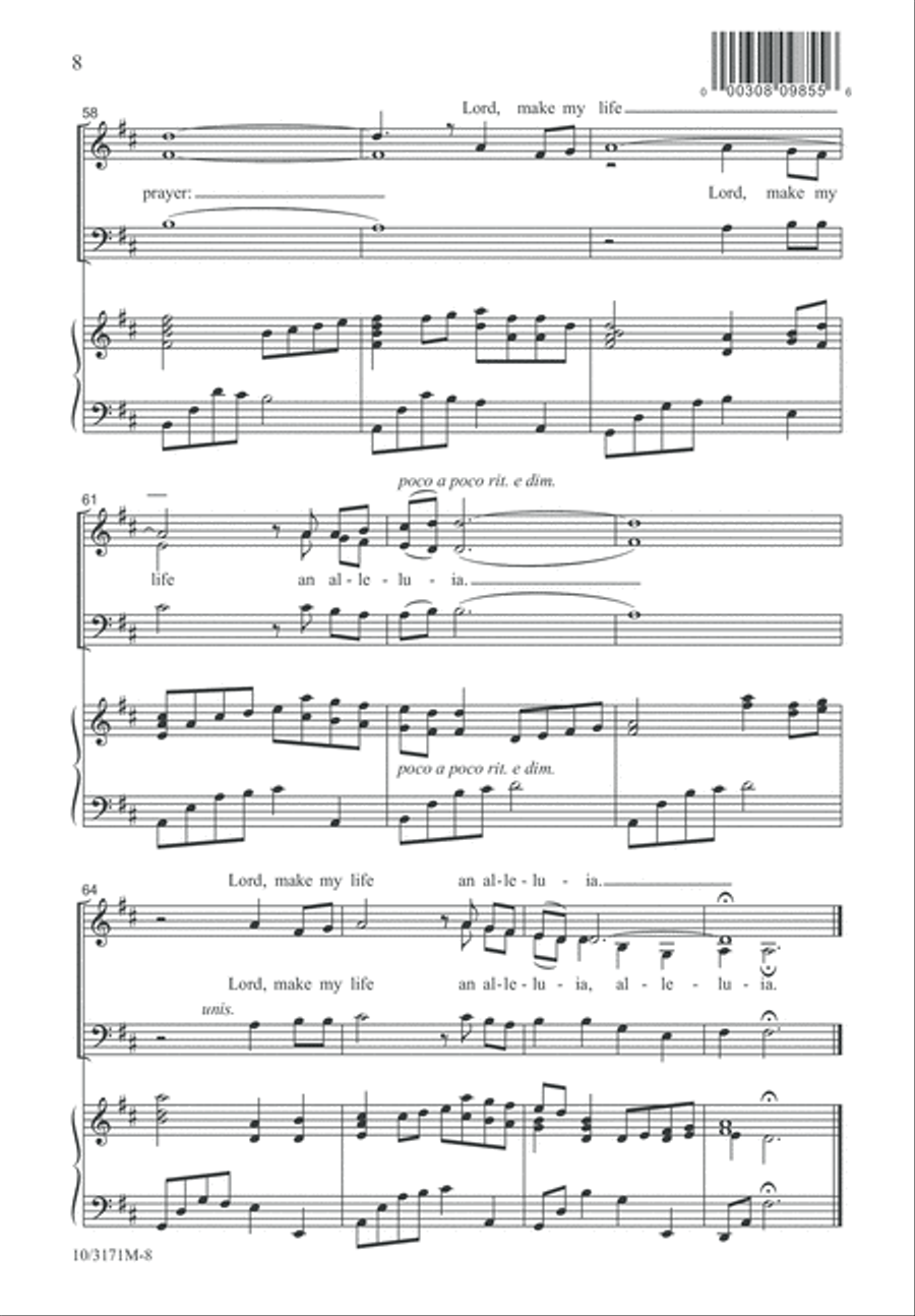 Make My Life an Alleluia 3-Part scores gallery preview page 8