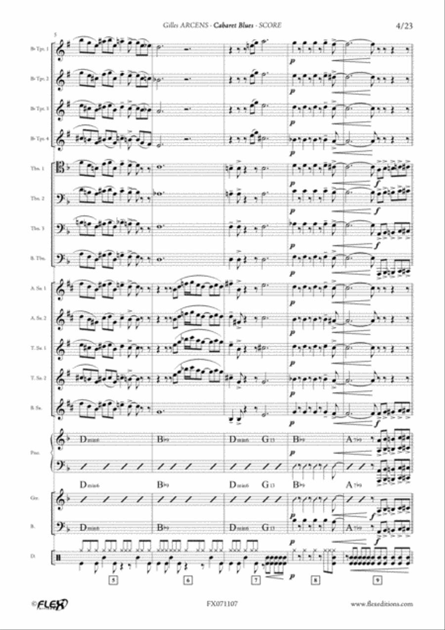 Cabaret Blues Big Band scores gallery preview page 4