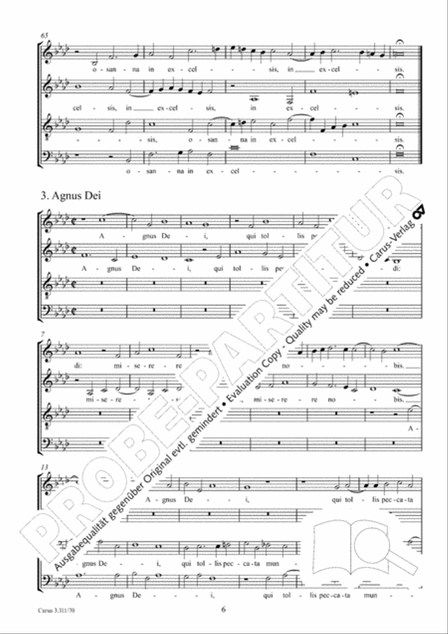 Mass for four voices 4-Part scores gallery preview page 7