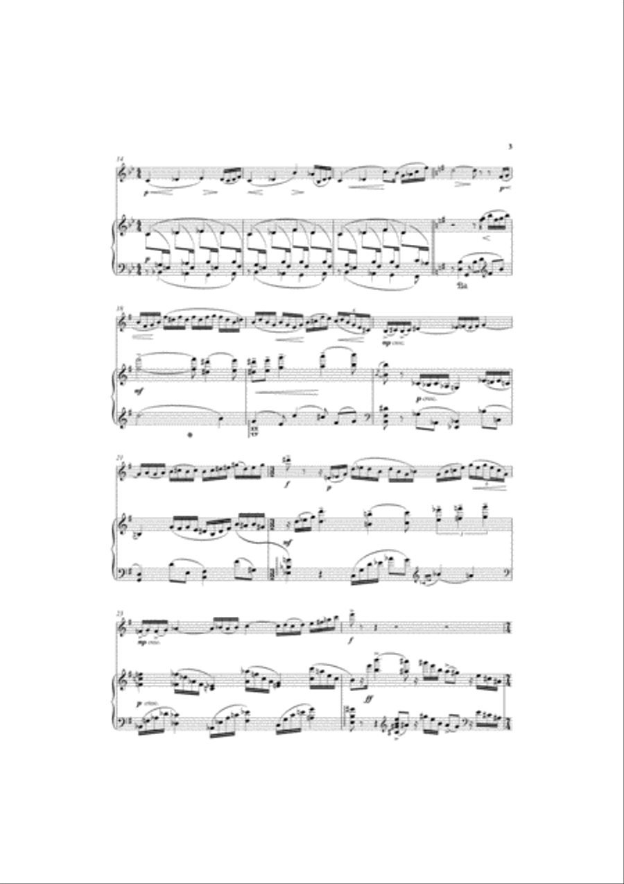Sonata for Violin and Piano Violin Solo scores gallery preview page 3